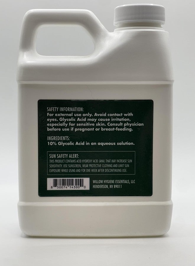 Willow Glycolic Acid 10%, Pure Glycolic Acid Liquid, Glycolic Acid for Makeup, Serum, Toner & Lotion, Industrial Cosmetic Application, Skin & Hair Care Product, Glycolic Acid Bulk, Manufactured in USA, 8 oz. - Image 2